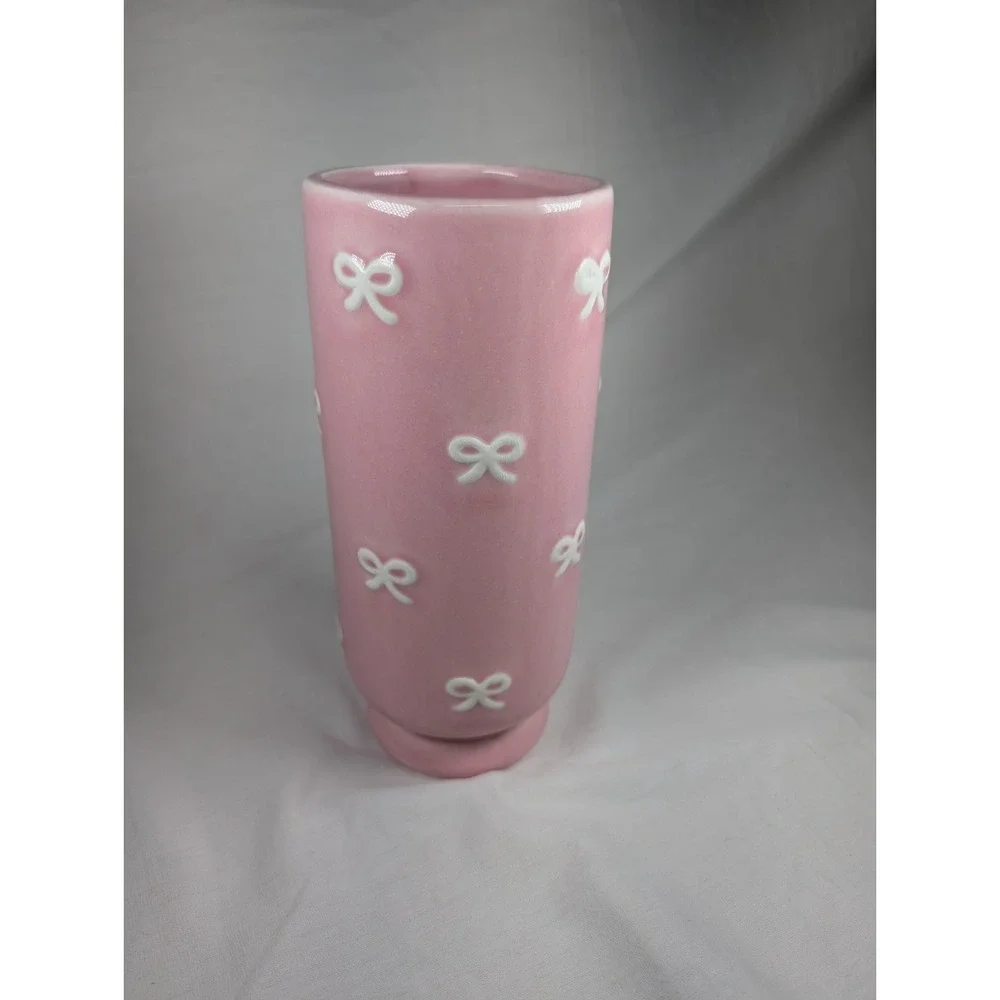 Room Essentials Ceramic Pink Bow Vase
